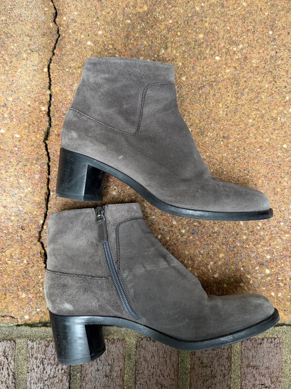 Grey Suede Aquatalia Ankle Boot
